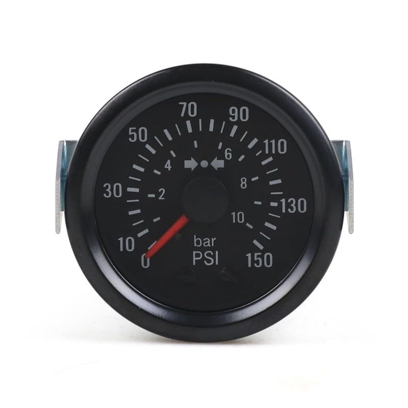 Dyno Racing 2" 52mm Mechanical Barometer 0-10 Bar/0-150PSI Air Pressure 12V Press Gauge Yellow Light Car Meter NPT1/8 - Image 1